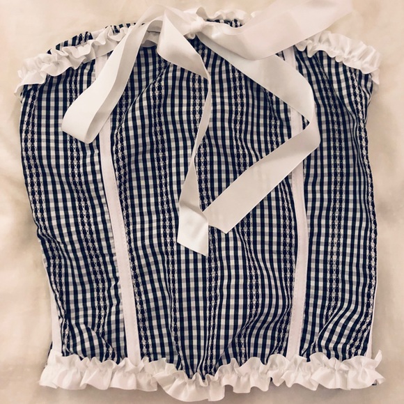 Princess Polly Tops - Princess Polly Dres Gingham Tube Top Size 0